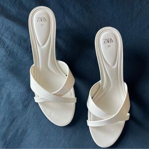 Zara Women's Elegant White Sandals